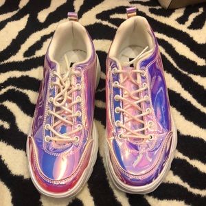 Holographic sneakers